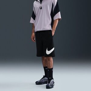 Nike Sweat Shorts Mens Medium Black Actual Sportswear Club Fleece Big Swoosh